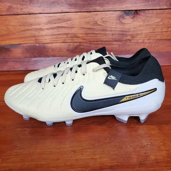 Nike Tiempo Legend 10 Pro‎ FG Cleats 'Lemonade Beige Black' DV4333-700 New - Picture 1 of 7
